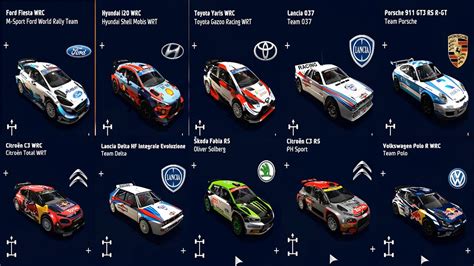 wrc 9 car list